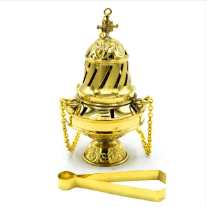 Incensario Dorado Cadenas